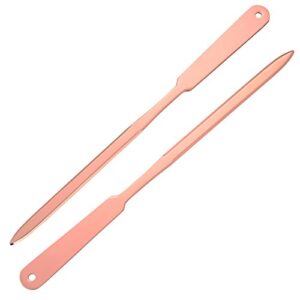 Outus 2 Pack Letter Openers Envelope Opener Stainless Steel Hand Letter Envelope Knife Lightweight Envelope Slitter (Rose Gold)