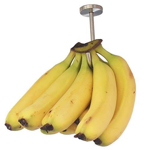 YYST Banana Hanger Banana Hook Banana Organizer (Stainless Steel) Under Cabinet Hook for Bananas or Heavyweight Kitchen Items. Screws Included.