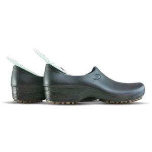 Sticky Nursing Shoes Women - Chefs - Kitchen - Nurses - Clogs for Work - Waterproof Non Slip (Black, 8)