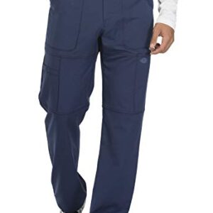 Dickies Dynamix Scrub Pants for Men with Zip Fly, Athletic-Inspired with Four-Way Stretch and Moisture Wicking DK110, L, Navy