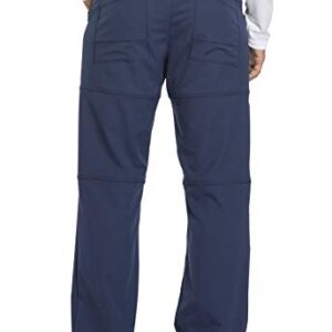 Dickies Dynamix Scrub Pants for Men with Zip Fly, Athletic-Inspired with Four-Way Stretch and Moisture Wicking DK110, L, Navy