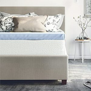 classic brands 3-inch cool cloud gel memory foam mattress topper with free cover, queen