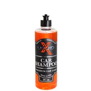 liquid x car shampoo - ultra sudsy car wash, ph neutral formula for safe washing - highly concentrated ultra foam (16 oz)
