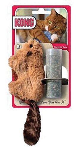 KONG Beaver Refillable Catnip Toy (Colors Vary), 2 Pack