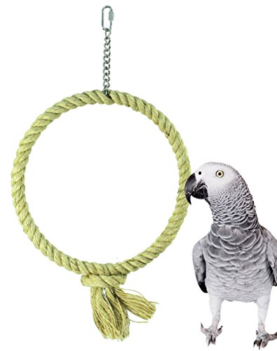 Bonka Bird Toys 1768 Medium Sisal Rope Swing Natural Roost Toy Toys Bird cage Cages