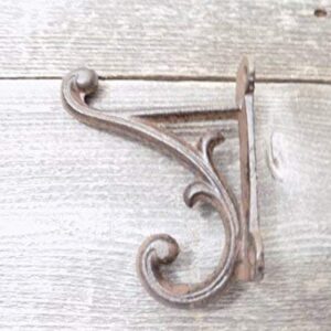 8 Rustic Entryway Hooks Coat Hooks Wall Mounted Double Vintage Looking Coat Hangers Pack of 8