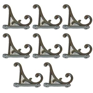 8 Rustic Entryway Hooks Coat Hooks Wall Mounted Double Vintage Looking Coat Hangers Pack of 8