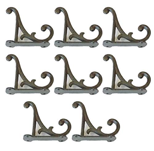 8 Rustic Entryway Hooks Coat Hooks Wall Mounted Double Vintage Looking Coat Hangers Pack of 8