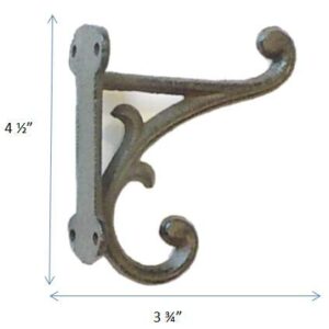 8 Rustic Entryway Hooks Coat Hooks Wall Mounted Double Vintage Looking Coat Hangers Pack of 8