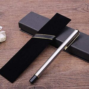 Zhi Jin 5Pcs Luxury Black Jewelry Ballpoint Pen Gift Box with Cushion Pencil Boxes Empty Bulk Case Collection Set for Business Birthday