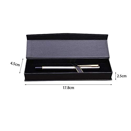 Zhi Jin 5Pcs Luxury Black Jewelry Ballpoint Pen Gift Box with Cushion Pencil Boxes Empty Bulk Case Collection Set for Business Birthday