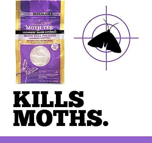 Reefer-Galler Moth-Tek Snowhite Lavender Scented Moth Ball Packets 12 oz (6)