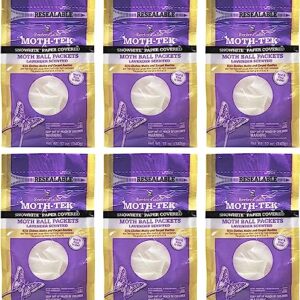 Reefer-Galler Moth-Tek Snowhite Lavender Scented Moth Ball Packets 12 oz (6)