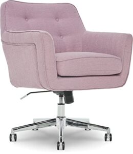 serta style ashland home office chair, fresh lilac twill fabric
