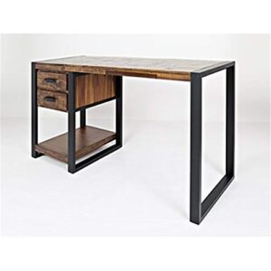 loftworks distressed hardwood modern industrial desk