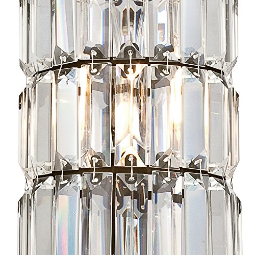 Westinghouse Lighting 6338400 Sophie One-Light Indoor Mini Pendant, Oil Rubbed Bronze Finish with Crystal Prism Glass, White