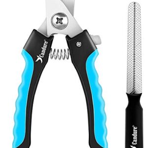 Candure Dog Nail Clippers Professional Pet Nail Clipper Suitable for Large to Medium Dogs, Cats, Rabbits and Guinea Pigs - Safety Lock/Protective Guard to Avoid Over Cutting