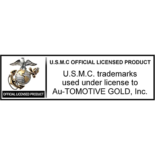 Au-Tomotive Gold U.S.M.C. Laser Etched Hitch Plug-Black Rugged Stainless