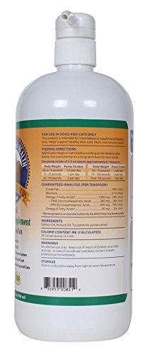 Grizzly Omega Health for Dogs & Cats, Wild Salmon Oil/Pollock Oil Omega-3 Blend