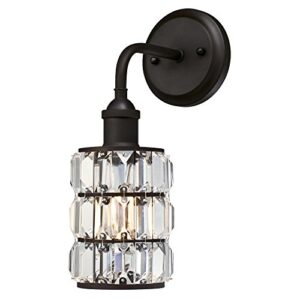 westinghouse lighting 6337500 sophie one-light indoor wall fixture, oil rubbed bronze finish with crystal prism glass