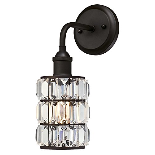 Westinghouse Lighting 6337500 Sophie One-Light Indoor Wall Fixture, Oil Rubbed Bronze Finish with Crystal Prism Glass