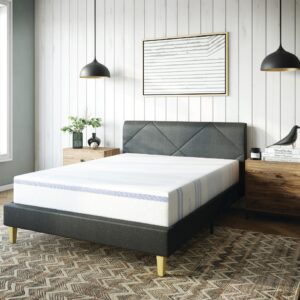 vibe gel memory foam mattress, 12-inch certipur-us certified bed-in-a-box, king, white