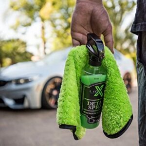 Liquid X Plush Waffle Weave Green Xtreme Microfiber Detailing Towel 16" x 16" Guaranteed Satisfaction (5 Pack)