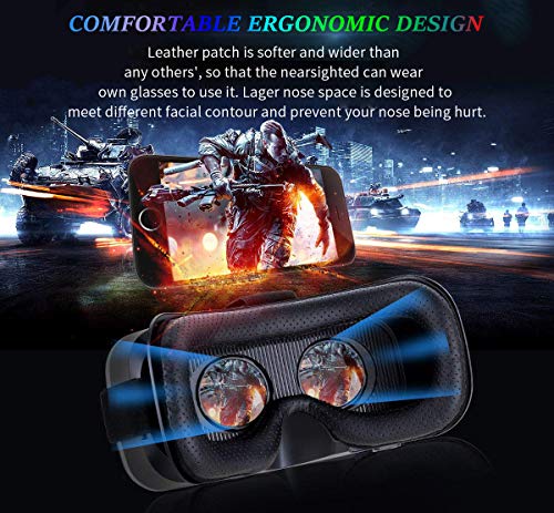 VR SHINECON VR Headset Compatible with iPhone & Android Virtual Reality VR Goggles