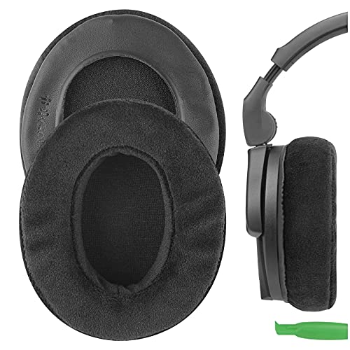 Geekria Comfort Velour Replacement Ear Pads for Sennheiser PC350, HD280 PRO, HD580, Urbanite XL Headphones Ear Cushions, Headset Earpads, Ear Cups Cover Repair Parts (Black)