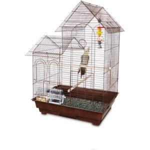 you & me cockatiel ranch house bird cage, 20" l x 16" w x 29" h