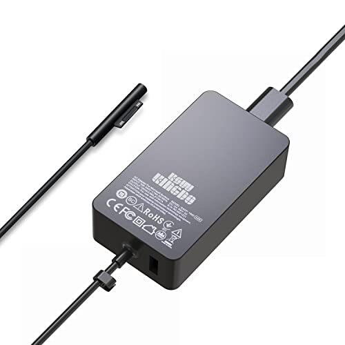 Surface Pro Charger Surface Pro 4 6 Charger, KSW KINGDO 44W 15V 2.58A Power Supply Compatible with Microsoft Surface Pro 3 4 5 6 7 X 8, Laptop 1/2/3 Surface Go 1/2 & Surface Book with Travel Case