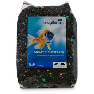imagitarium black lagoon aquarium gravel substrate, 5 lbs.