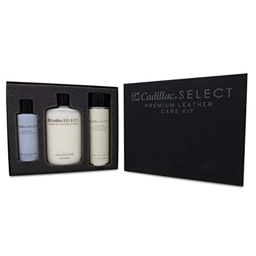 Cadillac Select Premium Leather Care Kit - Leather Cleaner, Lotion Conditioner & Water & Stain Protector