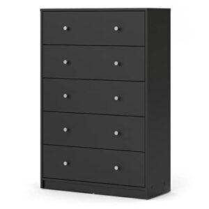 Tvilum Portland 5 Drawer Chest - Black