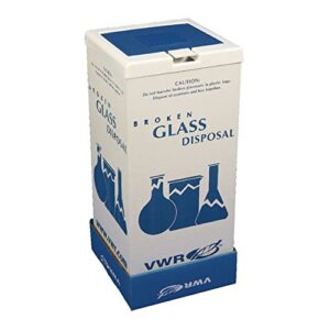 vwr 56617-801 broken glass floor disposal carton, 68.5 cm height, 30.5 cm width, 30.5 cm length (pack of 6)