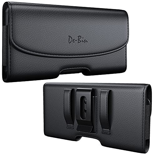 DeBin Phone Holster for Samsung Galaxy S22+, S21+, S21 FE, S20+, S20 FE, S10+, S9+, A53 5G, A52 Premium Cell Phone Belt Holder Case with Belt Clip Pouch (Fits Phone with Otterbox Commuter Case)