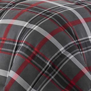 Eddie Bauer - Twin Comforter Set, Reversible Plaid Bedding with Matching Sham, Home Decor for Colder Months (Willow Dark Grey, Twin)