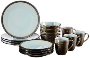 gourmet basics by mikasa anastasia dinnerware set (service for 4), blue