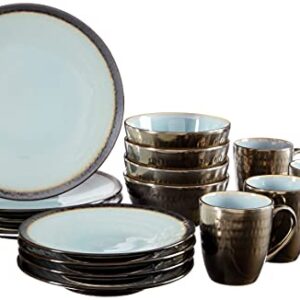 Gourmet Basics by Mikasa Anastasia Dinnerware Set (Service For 4), Blue