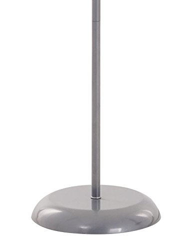 Catalina 20641-000 Traditional 3-Way Metal Torchiere Floor Lamp with White Plastic Shade, Silver Classic
