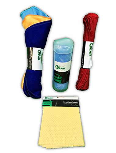 Right Gear Amazing 13-Piece Car Cleaning Kit with Shammy, Shop Towels, Microfiber Towels and Streakless Towels