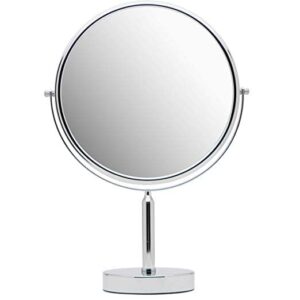 xxlarge oversized 3x weak magnifying mirror with stand for desk, table, retail store countertop, and makeup vanity - double sided 3x/1x magnification - 17" tall and 11" wide