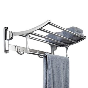 candora wall mounted shelf towel rack stainless steel brushed towel shelf towel holder (50cm / 20in)