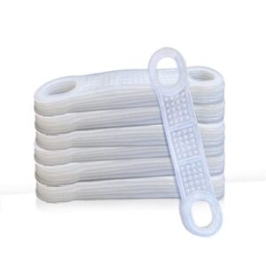 bluecell 100 pcs clear non-slip rubber clothes hanger grips clothing hanger strips