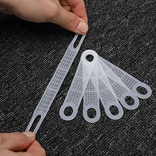 BLUECELL 100 Pcs Clear Non-Slip Rubber Clothes Hanger Grips Clothing Hanger Strips