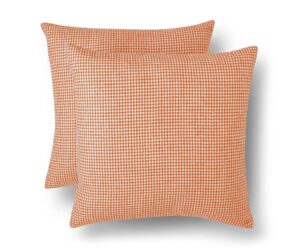 threshold decorative pillows set, throw cushions, coral/persimmon