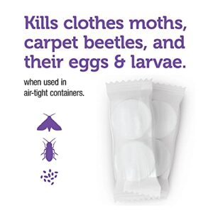 Enoz Lavender Scented Moth Ball Packets, Kills Clothes Moths, Carpet Beetles, Eggs and Larvae, 12 oz Resealable Bag