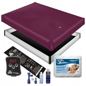 free flow waterbed mattress/liner/digital heater/pad/fill drain/conditioner kit (california king 72x84 1ffp1)