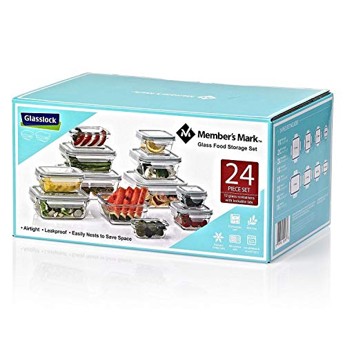 Member's Mark 24_Piece Glass Food Storage Set by Glasslock