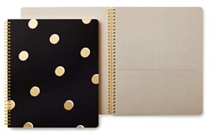 kate spade new york large spiral notebook with 160 college ruled pages, scatter dot